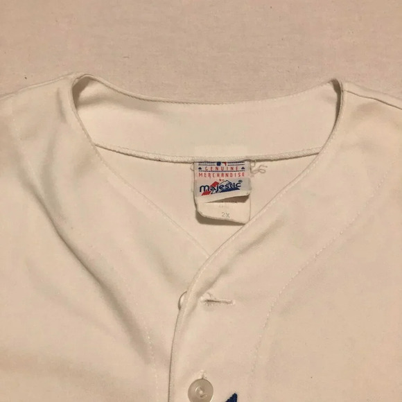 Vintage Los Angeles Dodgers Majestic Team Blank Jersey Mens 2X Made in USA MLB - Picture 3 of 16